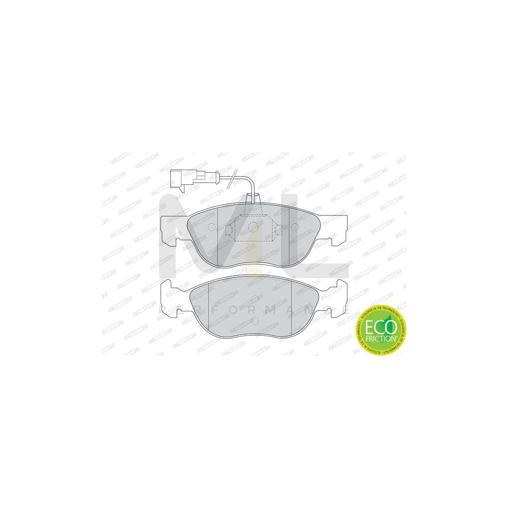 Ferodo Premier Eco Friction FDB1137 Brake Pad Set Incl. Wear Warning Contact, With Piston Clip, Without Accessories