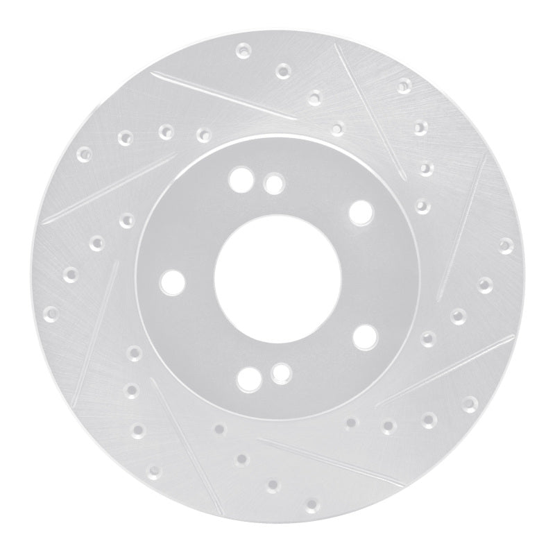 R1 Concepts R1 90-97 Infiniti Q45 Front Right Drilled & Slotted Silver Brake Rotor
