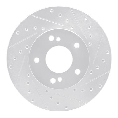 R1 Concepts R1 90-97 Infiniti Q45 Front Right Drilled & Slotted Silver Brake Rotor