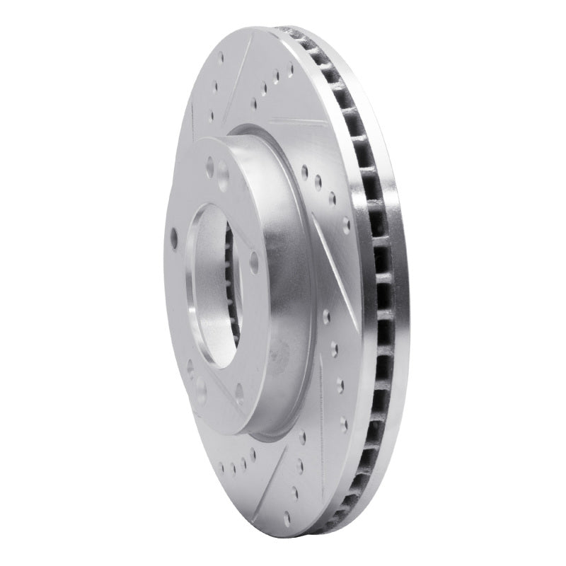 R1 Concepts R1 07-09 Kia SORENTO Front Left Drilled & Slotted Silver Brake Rotor