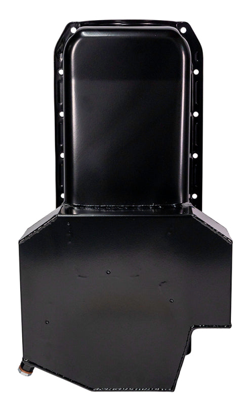 Moroso 86-Up Chevrolet Small Block (w/1 Pc Seal) Road Race Wet Sump 7qt 7.5in Steel Oil Pan - Black