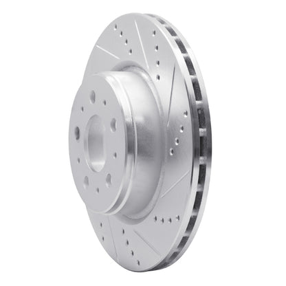 R1 Concepts R1 17-25 Tesla Model 3 Front Right Drilled & Slotted Silver Brake Rotor