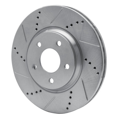 R1 Concepts R1 04-12 Chevrolet HHR Front Left Drilled & Slotted Silver Brake Rotor