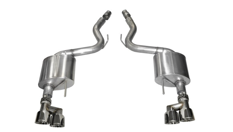 CORSA Performance Corsa 2015-2017 Ford Mustang GT 5.0 3in Axle Back Exhaust Polish Quad Tips (Sport)