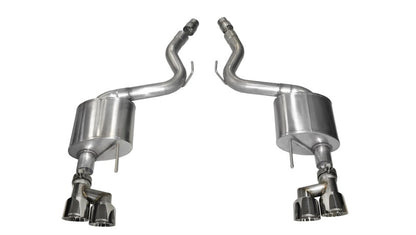 CORSA Performance Corsa 2015-2017 Ford Mustang GT 5.0 3in Axle Back Exhaust Polish Quad Tips (Sport)