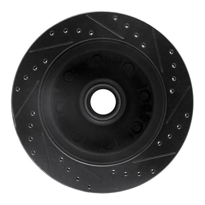 R1 Concepts R1 95-04 Ford E-250 Econoline Front Left Drilled & Slotted Black Brake Rotor