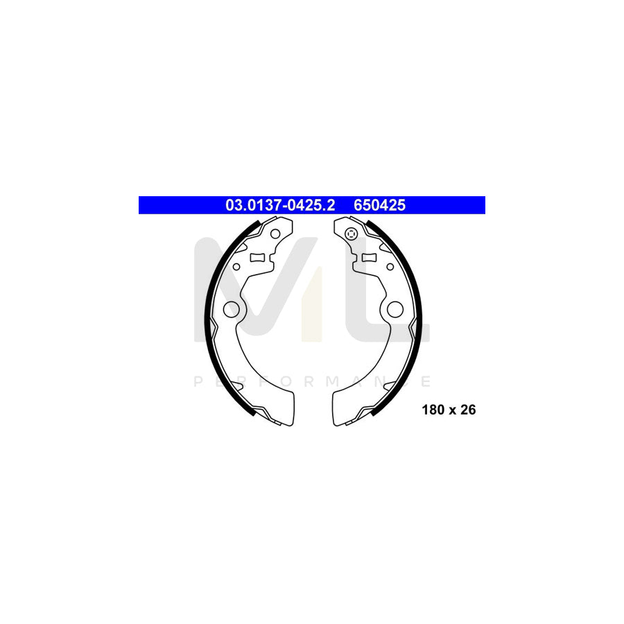 ATE 03.0137-0425.2 Brake Shoe Set without lever