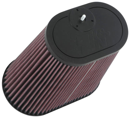 K&N Engineering K&N Universal Clamp-On Air Filter 3-1/8in Dual FLG  8-7/8in X 5-3/16 B 6-1/4in X 4IN T, 9inH W/STUD