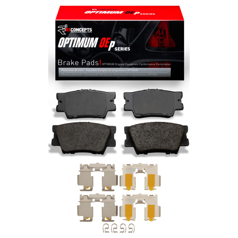 R1 Concepts R1 2007-2024 Lexus ES300H Rear R1 Optimum OE Pads & Hardware Kit
