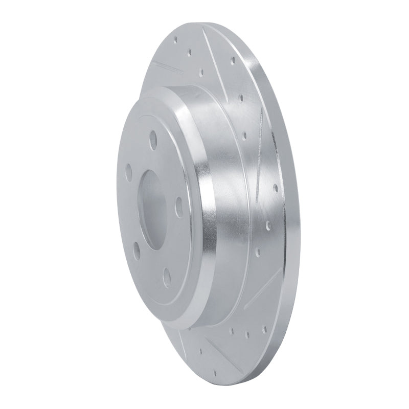R1 Concepts R1 2011-2022 Dodge Durango Rear Right Drilled & Slotted Silver Brake Rotor