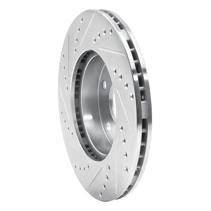 R1 Concepts R1 91-97 Toyota Previa Front Right Drilled & Slotted Silver Brake Rotor