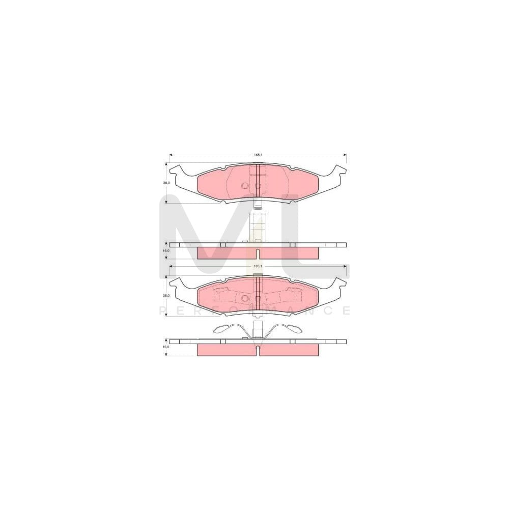 TRW Gdb4006 Brake Pad Set Not Prepared For Wear Indicator