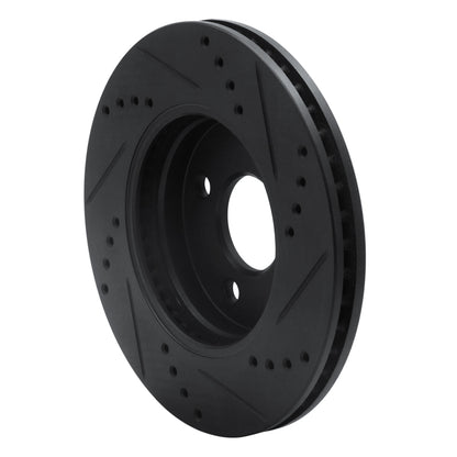 R1 Concepts R1 03-10 Chevrolet Cobalt Front Left Drilled & Slotted Black Brake Rotor
