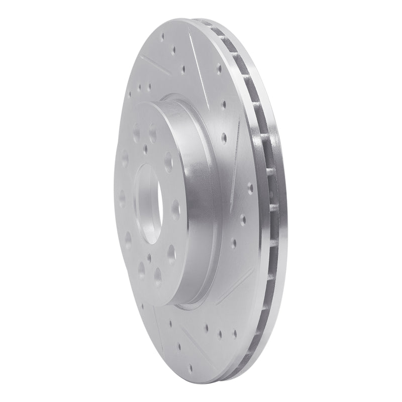 R1 Concepts R1 92-95 Toyota MR2 Rear Right Drilled & Slotted Silver Brake Rotor