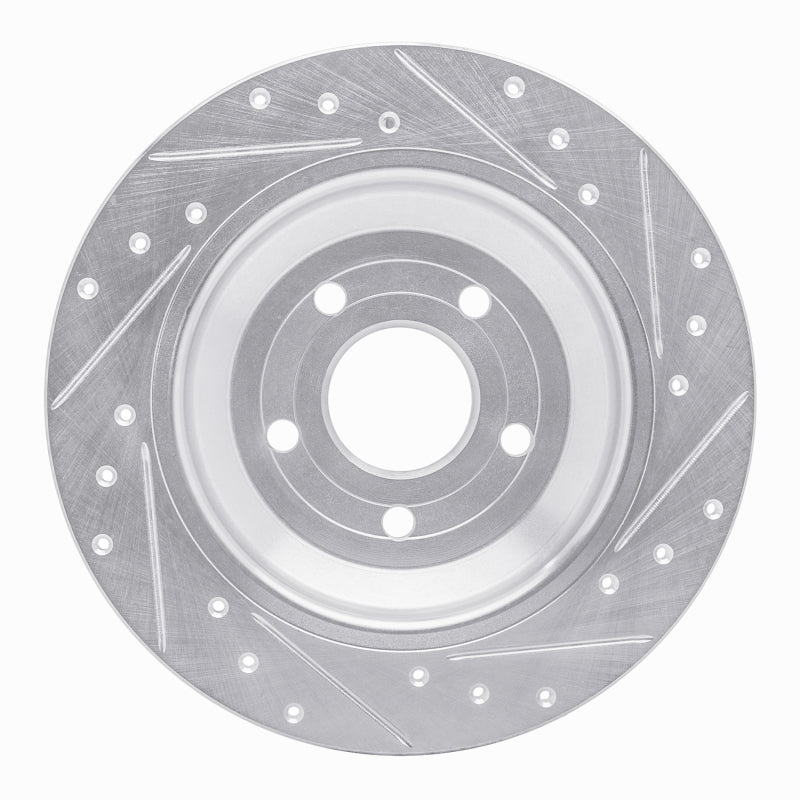 R1 Concepts R1 2016-2025 Ford Bronco Sport Rear Left Drilled & Slotted Silver Brake Rotor