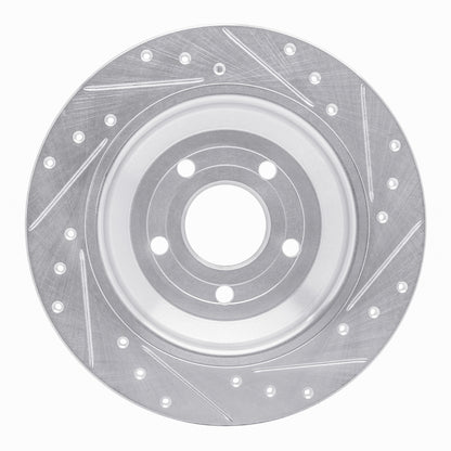 R1 Concepts R1 2016-2025 Ford Bronco Sport Rear Left Drilled & Slotted Silver Brake Rotor