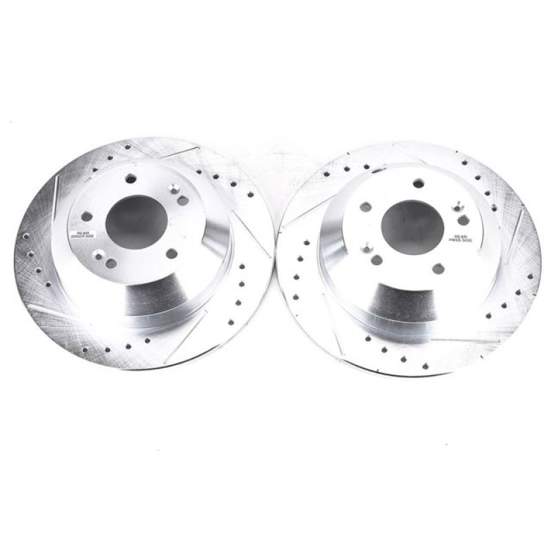 PowerStop Power Stop 2019 Hyundai Santa Fe XL Rear Evolution Drilled & Slotted Rotors - Pair