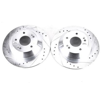 PowerStop Power Stop 2019 Hyundai Santa Fe XL Rear Evolution Drilled & Slotted Rotors - Pair