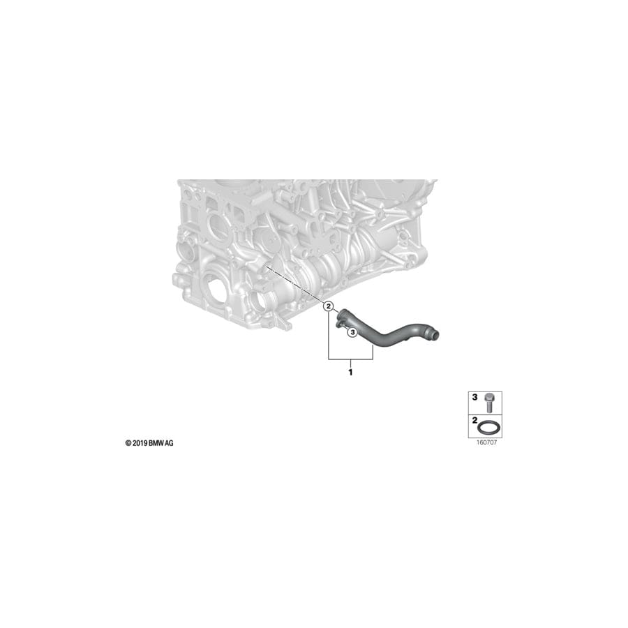 Genuine BMW 11537802638 E87 E60 E91 O-Ring 20X2,5 (Inc. X1 20dX, 120d & 520d)