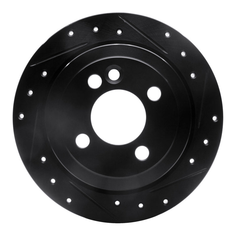 R1 Concepts R1 02-15 Mini Cooper (Excl Clubman) Rear Right Drilled & Slotted Black Brake Rotor