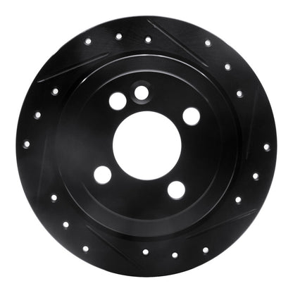 R1 Concepts R1 02-15 Mini Cooper (Excl Clubman) Rear Right Drilled & Slotted Black Brake Rotor