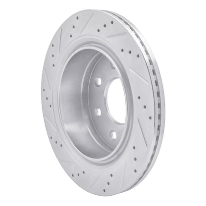 R1 Concepts R1 12-14 Ford F-150 RWD Rear Right Drilled & Slotted Silver Brake Rotor