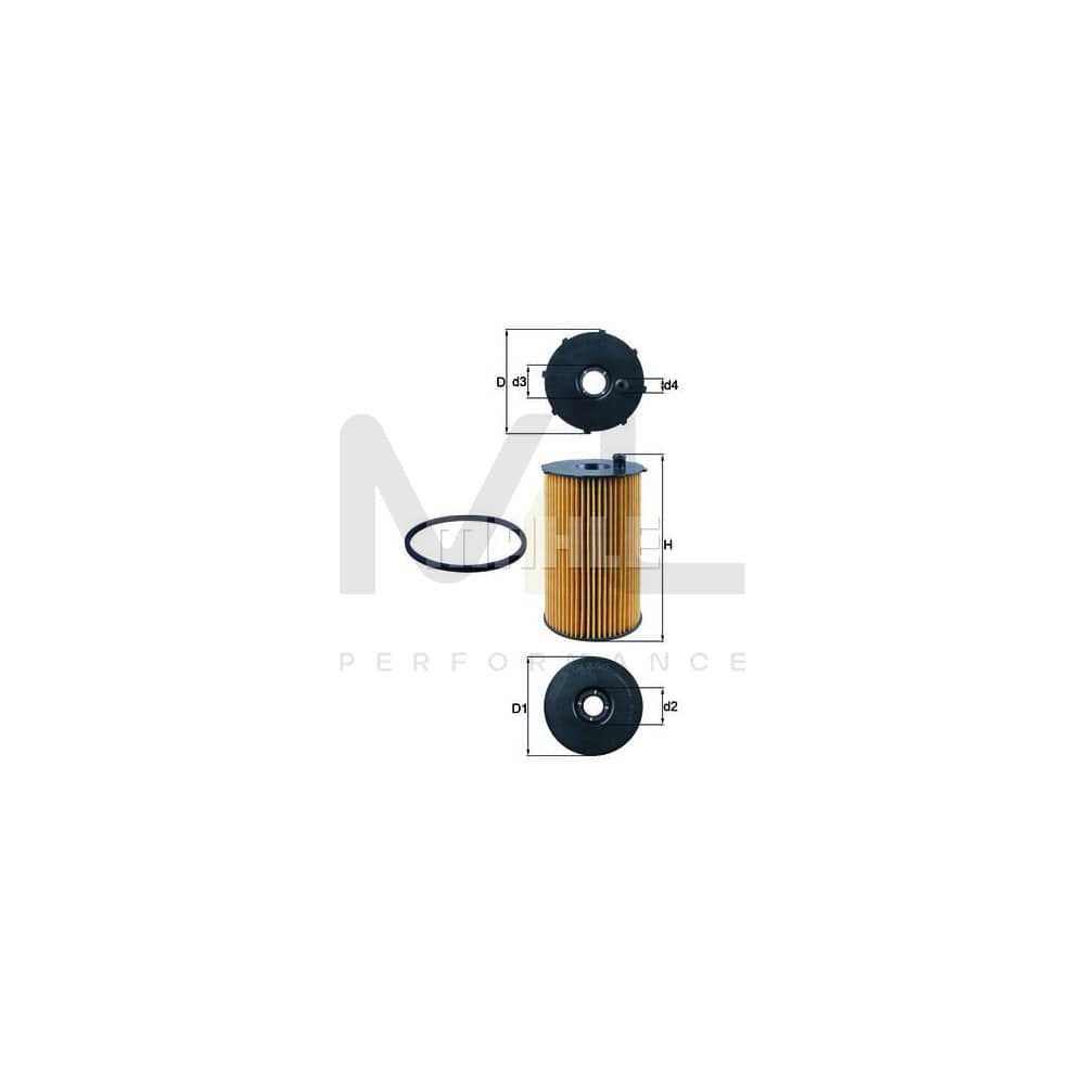 MAHLE ORIGINAL OX 205/2D Oil Filter Filter Insert