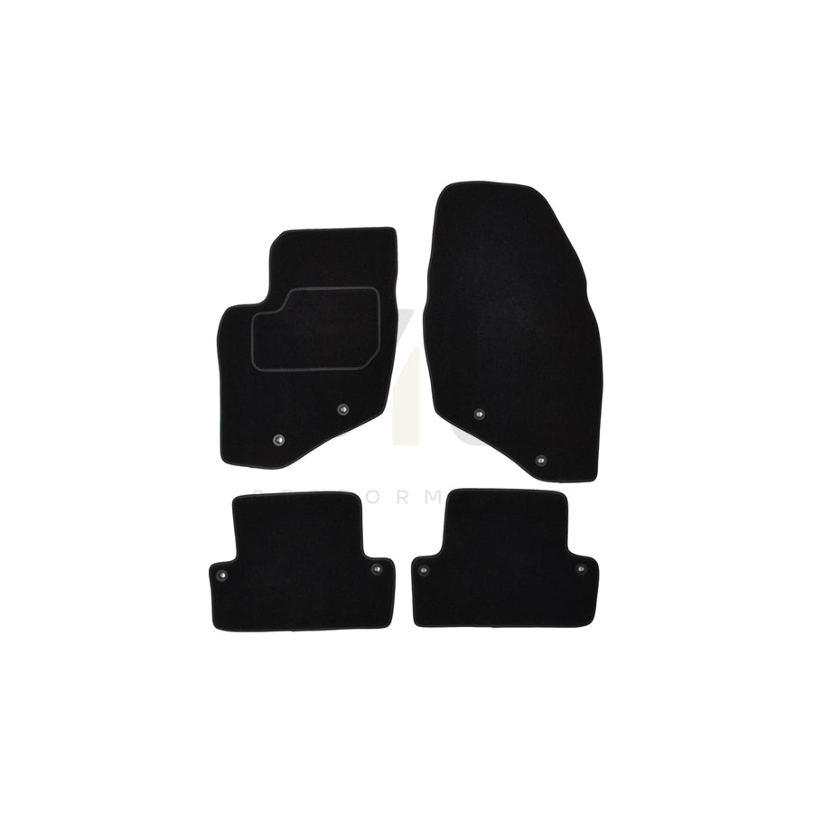 CUSTOPOL Tailored VOL85S Floor mat set for VOLVO S60 I (P24, 384) Textile, Front and Rear, Quantity: 4, Grey
