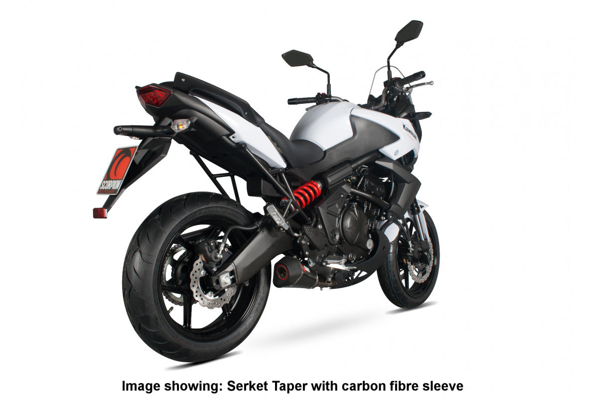 Scorpion RKA103SEO Kawasaki Versys 650 Serket Taper Slip-On - Brushed Stainless Steel Sleeve | ML Performance UK UK