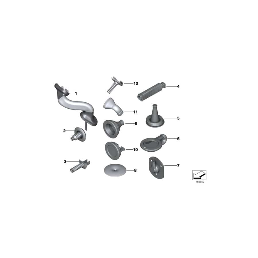 Genuine BMW 61139229745 E70 F15 Grommet, Trunk Lid (Inc. X6 30dX, X5 25d & X5 30dX)