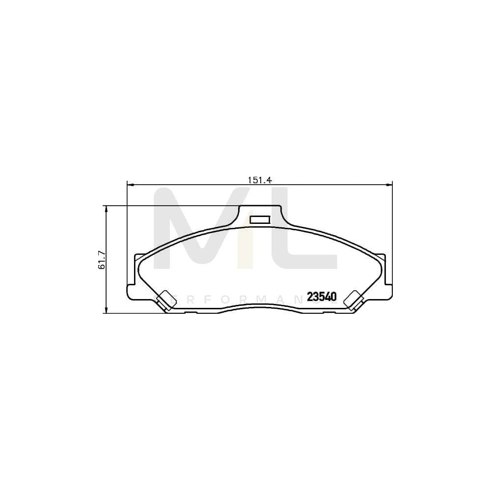 Hella 8DB 355 009-751 Brake Pad Set With Acoustic Wear Warning | ML Performance Car Parts