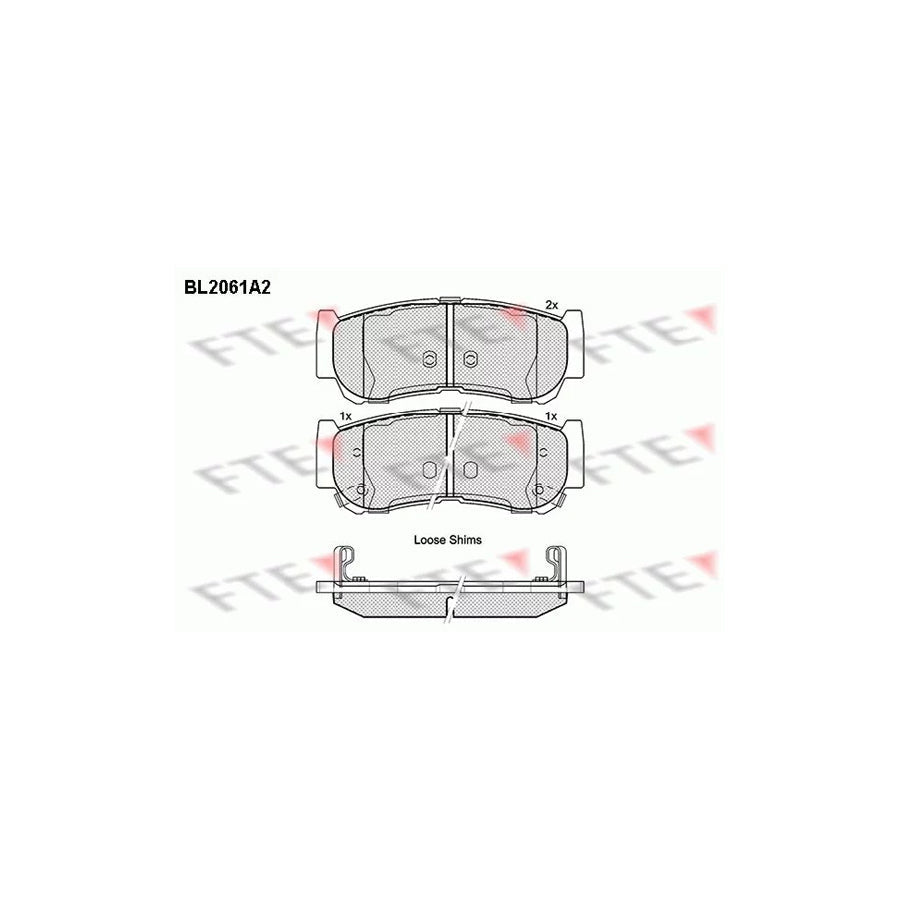 FTE Bl2061A2 Brake Pad Set
