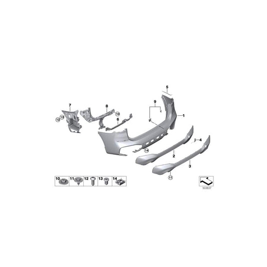 Genuine BMW 51128075871 F48 Trim Panel, Bumper, Rear, Bottom M DARKSHADOW (Inc. X1 25dX, X1 28iX & X1 18d)
