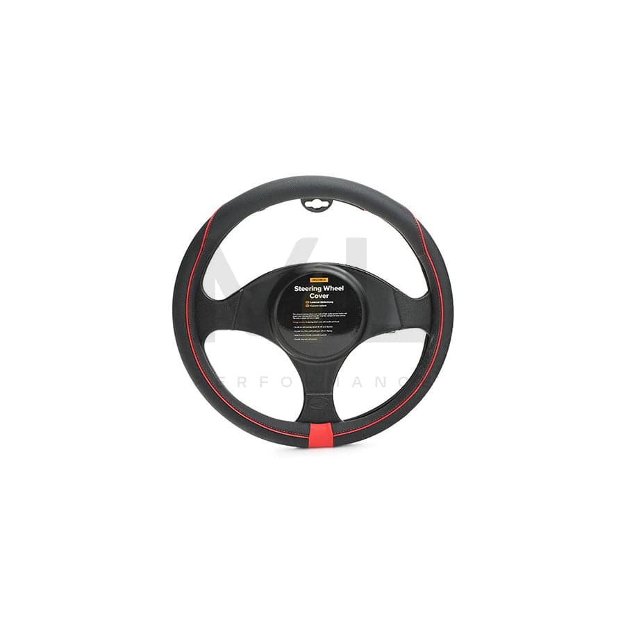 RIDEX 4791A0010 Steering wheel cover Black, Red, Ø: 37-39cm, PP (Polypropylene)