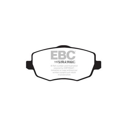 EBC DPX2043 Lancia Ypsilon Ultimax Front Brake Pads 2 | ML Performance UK Car Parts