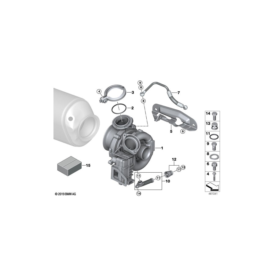 Genuine BMW 11427804257 E83 E61 E90 Return Pipe (Inc. 730d, 330d & 530xd)