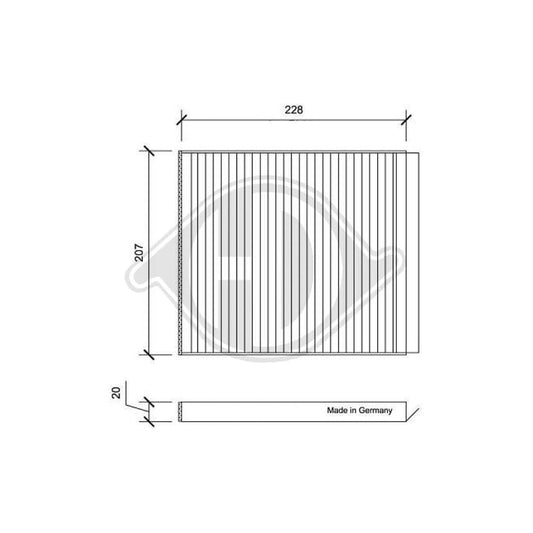 DIEDERICHS DCI0167 Pollen Filter