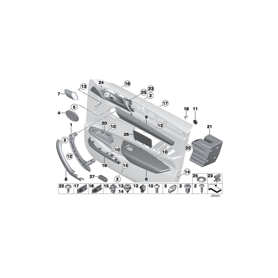 Genuine BMW 51417237847 F25 Dummy Plate, Front Left (Inc. X3)