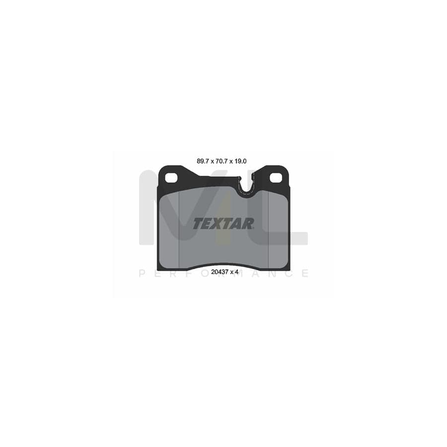 TEXTAR 2043702 Brake pad set prepared for wear indicator