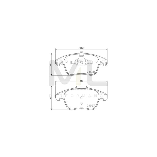 Hella 8DB 355 015-561 Brake Pad Set Not Prepared For Wear Indicator | ML Performance Car Parts