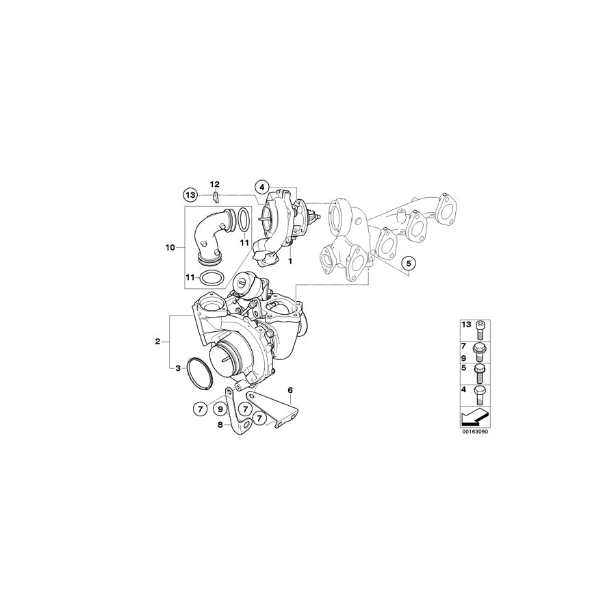 Genuine BMW 11427803609 E81 E82 E88 Return Pipe (Inc. 123d & X1 23dX)