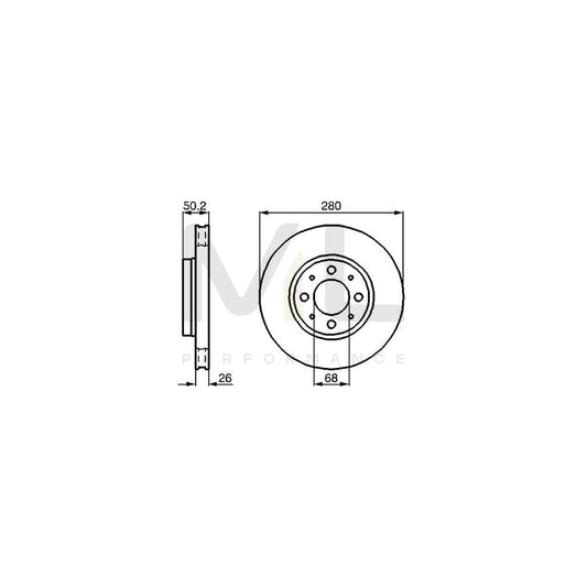 BOSCH 0 986 478 602 Brake Disc for VOLVO 850 Internally Vented, Vented, Oiled, with bolts/screws | ML Performance Car Parts