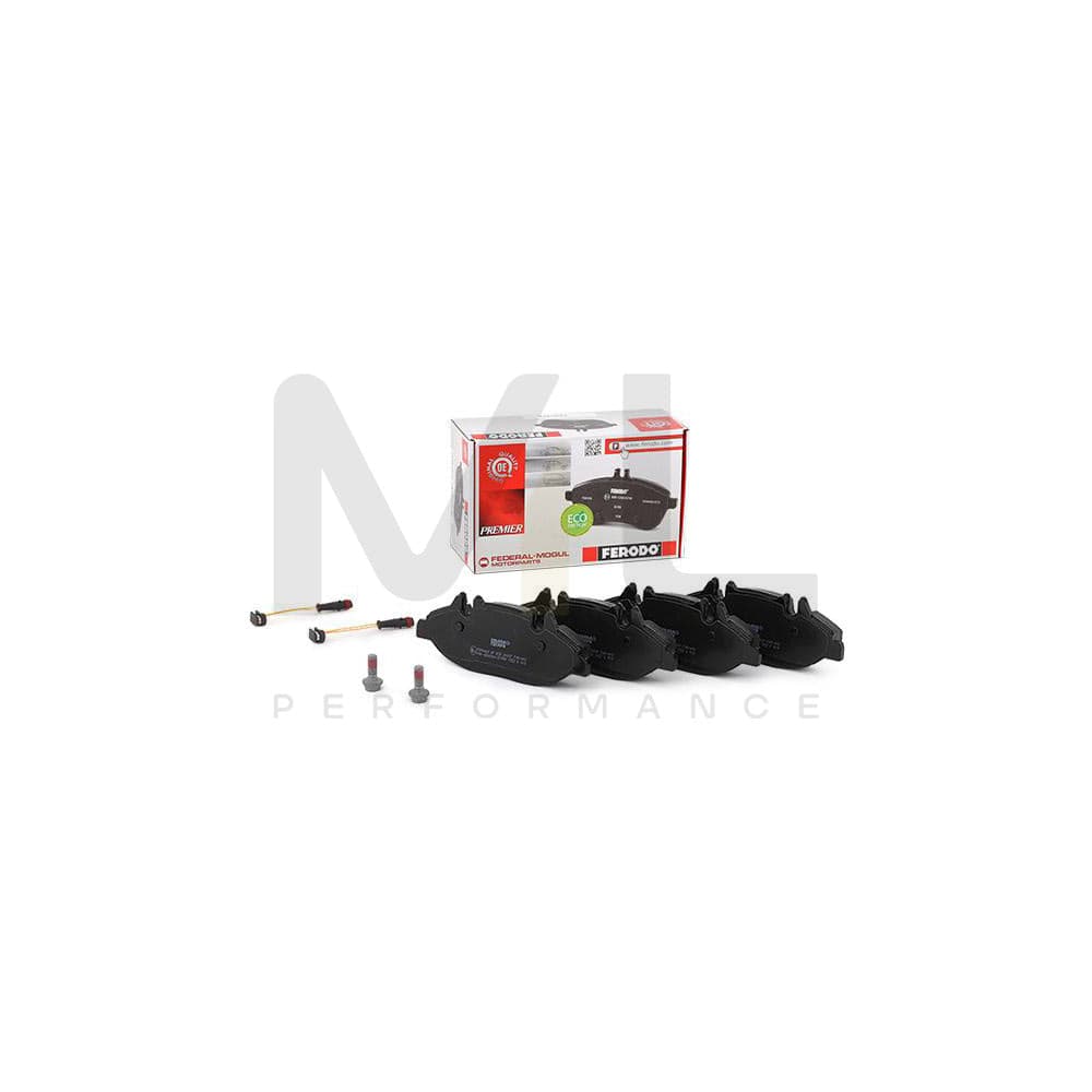 Ferodo Premier Eco Friction FVR1493 Brake Pad Set Incl. Wear Warning Contact, With Brake Caliper Screws, With Piston Clip, With Accessories