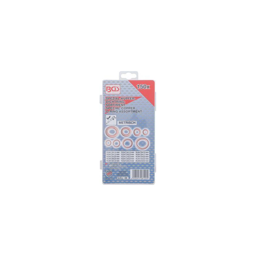 Bgs 8120 Seal Ring Assortment, Injector