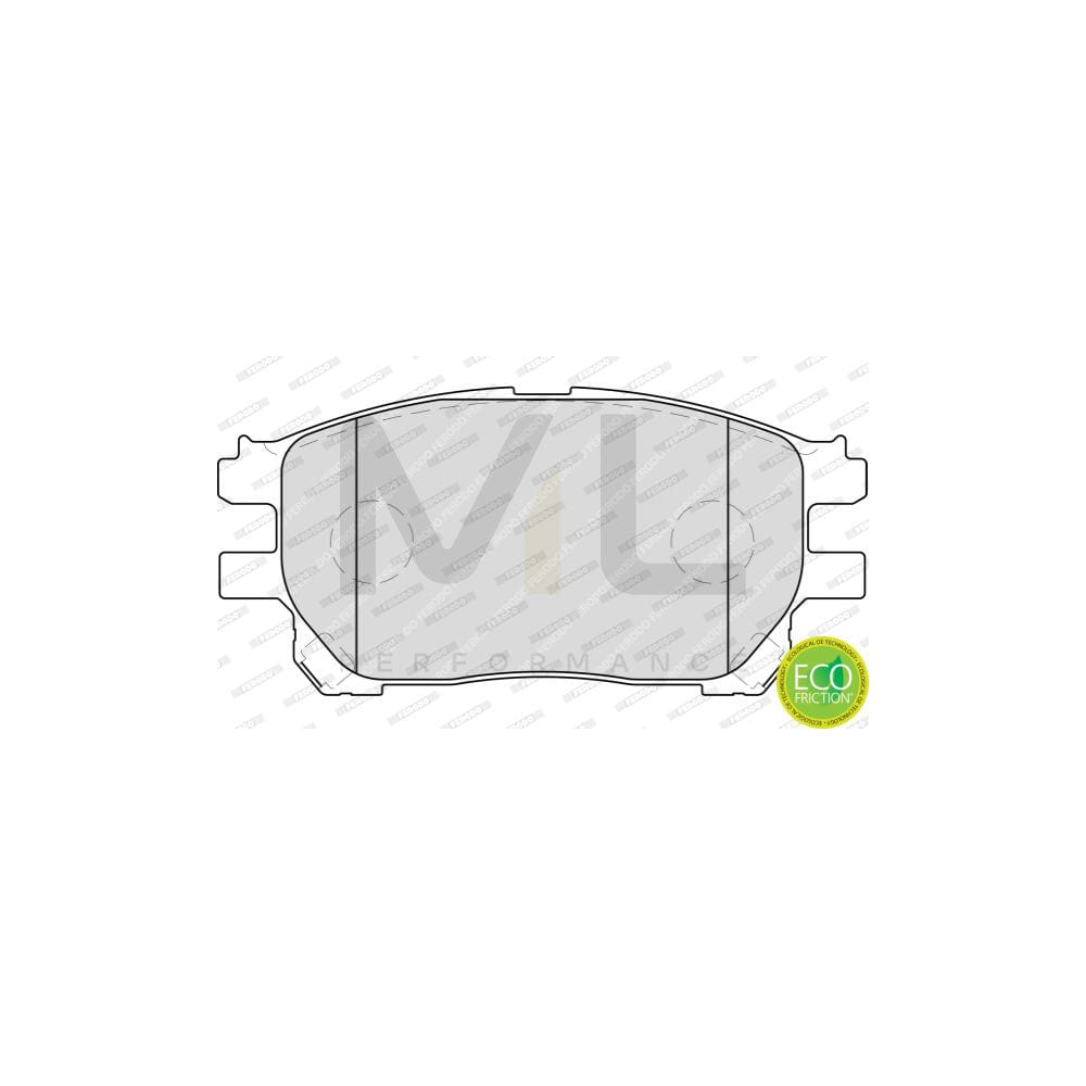 Ferodo Premier Eco Friction FDB1868 Brake Pad Set for Toyota Previa / Estima II (Xr30) Not Prepared for Wear Indicator, Without Accessories