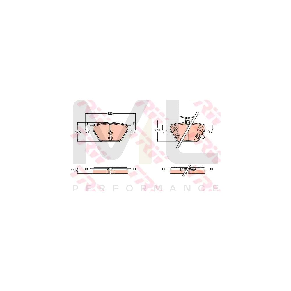 TRW Gdb3639 Brake Pad Set With Acoustic Wear Warning