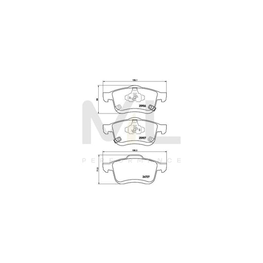 Hella 8DB 355 021-451 Brake Pad Set For Fiat 500L (351, 352) With Acoustic Wear Warning | ML Performance Car Parts
