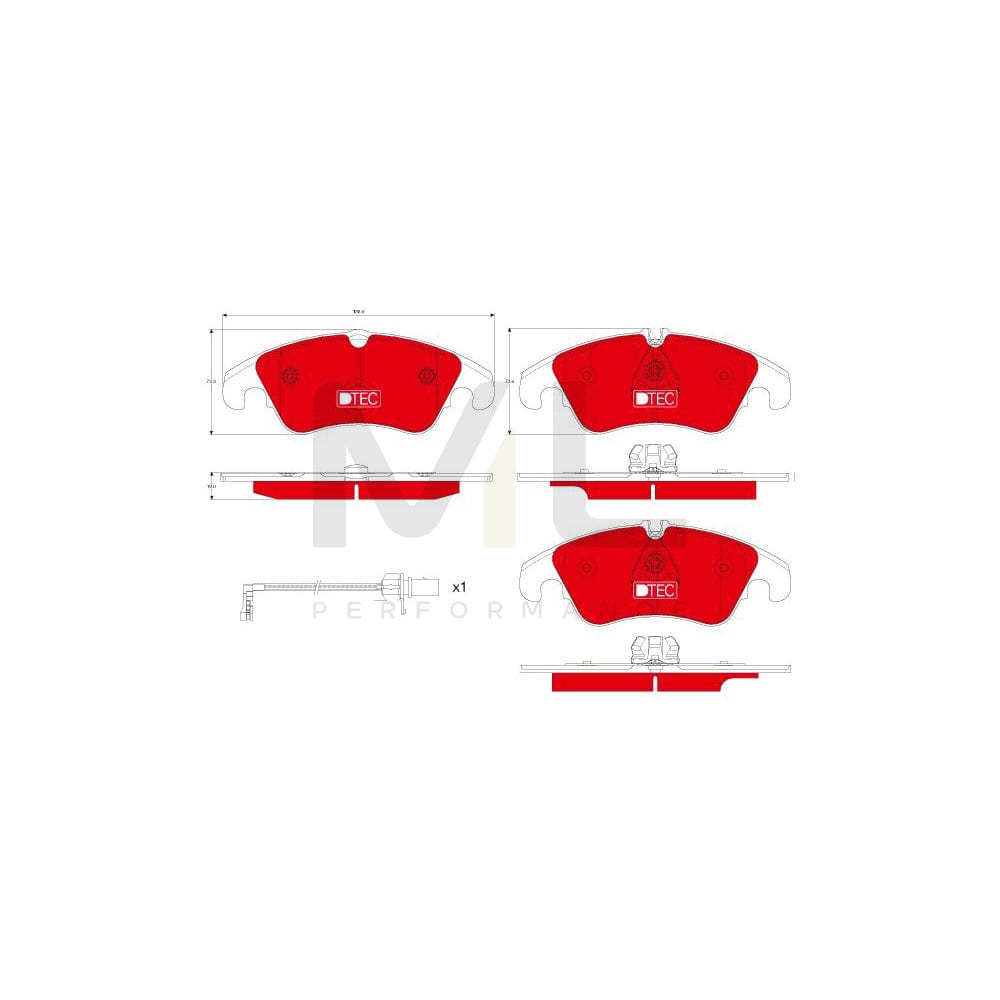 TRW Dtec Cotec Gdb1916Dte Brake Pad Set Incl. Wear Warning Contact