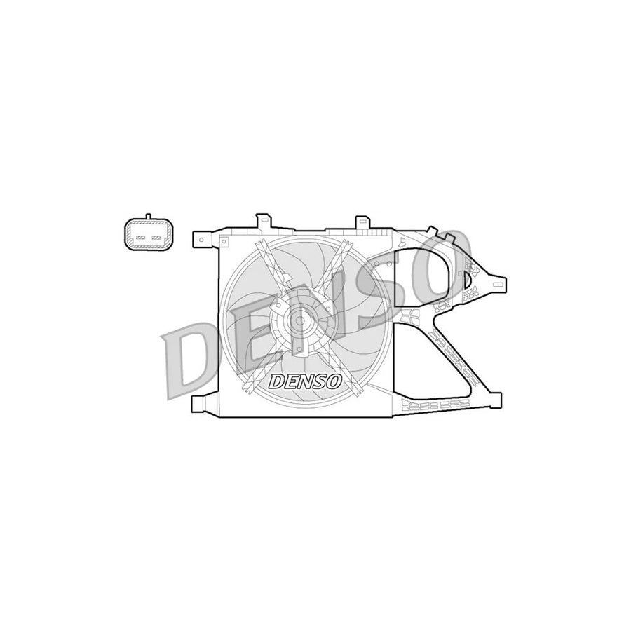 DENSO DER20016 Fan, Radiator for Opel Corsa C Hatchback (X01)