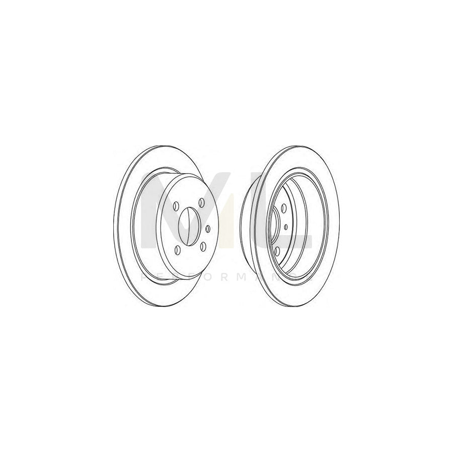 Ferodo DDF093-1 Brake Disc Solid, With Bolts/Screws  - Pair